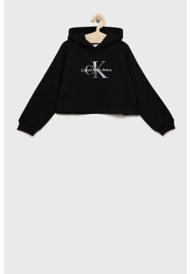Calvin Klein Jeans Детски суичър в черно с принт - Pepit.bg