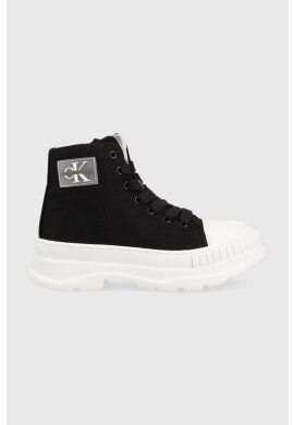 Calvin Klein Jeans Детски високи кецове в черно - Pepit.bg