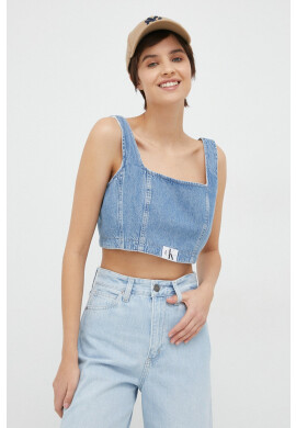 Calvin Klein Jeans Дънков топ в синьо - Pepit.bg