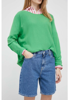 Calvin Klein Jeans Дънкови къси панталони в синьо с изчистен дизайн с висока талия - Pepit.bg