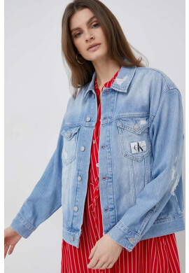 Calvin Klein Jeans Дънково яке в синьо с преходна изолация с уголемена кройка - Pepit.bg