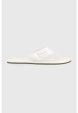 Calvin Klein Jeans Джапанки BEACH SANDAL WOVEN PATCH в бяло - Pepit.bg