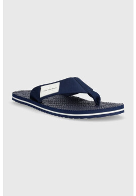 Calvin Klein Jeans Джапанки BEACH SANDAL WOVEN PATCH в тъмносиньо - Pepit.bg