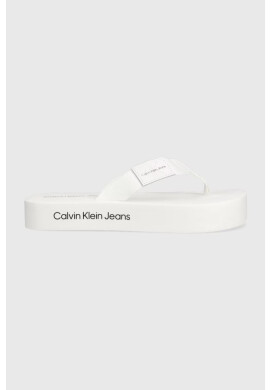 Calvin Klein Jeans Джапанки FLATFORM FLIPFLOP в бяло с платформа YW0YW00993 - Pepit.bg