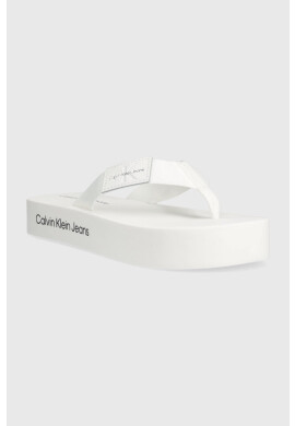 Calvin Klein Jeans Джапанки FLATFORM FLIPFLOP в бяло с платформа YW0YW00993 - Pepit.bg