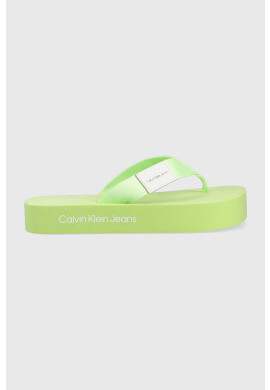 Calvin Klein Jeans Джапанки FLATFORM FLIPFLOP в зелено с платформа YW0YW00993 - Pepit.bg