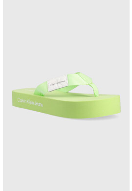Calvin Klein Jeans Джапанки FLATFORM FLIPFLOP в зелено с платформа YW0YW00993 - Pepit.bg