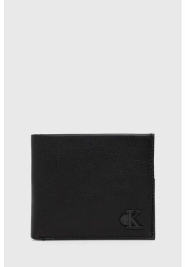 Calvin Klein Jeans Кожен портфейл мъжки в черно - Pepit.bg