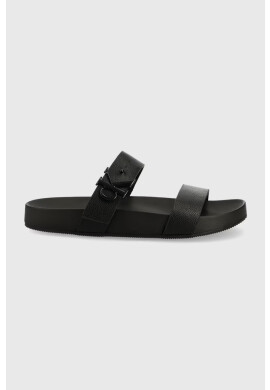 Calvin Klein Jeans Кожени чехли в черно - Pepit.bg