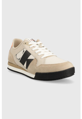 Calvin Klein Jeans Кожени маратонки LOW PROFILE RUNNER M в бежово YM0YM00695 - Pepit.bg
