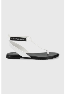 Calvin Klein Jeans Кожени сандали дамско в бяло - Pepit.bg