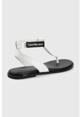 Calvin Klein Jeans Кожени сандали дамско в бяло - Pepit.bg