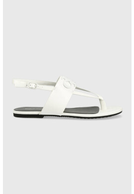 Calvin Klein Jeans Кожени сандали FLAT SANDAL HW в бяло YW0YW00953 - Pepit.bg