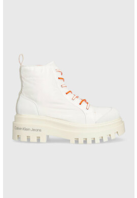 Calvin Klein Jeans Кубинки TOOTHY COMBAT BOOT SOFTNY в бяло с платформа YW0YW00948 - Pepit.bg