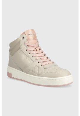 Calvin Klein Jeans Маратонки Basket Cupsole Mid в бежово - Pepit.bg