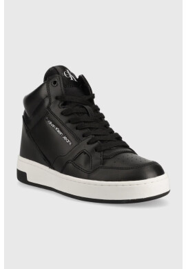 Calvin Klein Jeans Маратонки Basket Cupsole Mid в черно - Pepit.bg