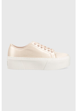 Calvin Klein Jeans Маратонки FLATFORM+ CUPSOLE SATIN в розово - Pepit.bg