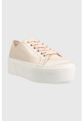 Calvin Klein Jeans Маратонки FLATFORM+ CUPSOLE SATIN в розово - Pepit.bg