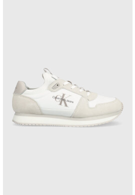 Calvin Klein Jeans Маратонки Runner Sock Laceup в бяло - Pepit.bg