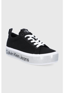 Calvin Klein Jeans Ниски кецове дамско в черно - Pepit.bg