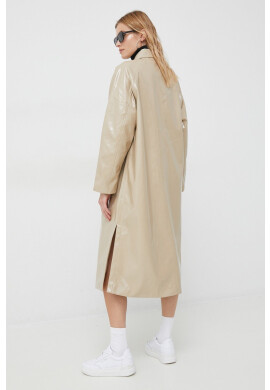 Calvin Klein Jeans Палто в бежово с преходна изолация с уголемена кройка - Pepit.bg