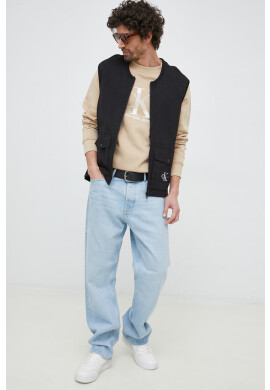 Calvin Klein Jeans Памучен елек в черно - Pepit.bg