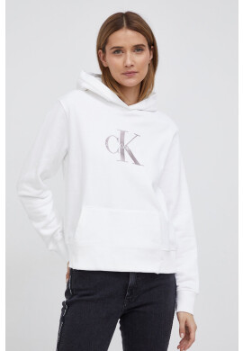 Calvin Klein Jeans Памучен суичър в розово с десен - Pepit.bg