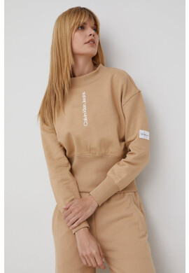 Calvin Klein Jeans Памучен суичър в черно с апликация - Pepit.bg