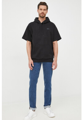 Calvin Klein Jeans Памучен суичър в черно с апликация - Pepit.bg