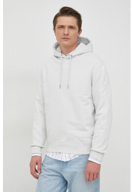 Calvin Klein Jeans Памучен суичър в сиво с изчистен дизайн - Pepit.bg