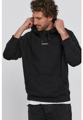 Calvin Klein Jeans Памучен суичър мъжки в черно с изчистен дизайн - Pepit.bg