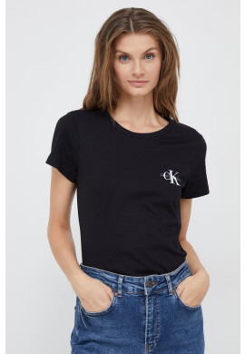 Calvin Klein Jeans Памучна тениска в черно - Pepit.bg