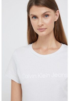 Calvin Klein Jeans Памучна тениска в сиво - Pepit.bg