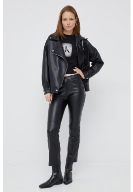 Calvin Klein Jeans Памучна тениска в черно - Pepit.bg