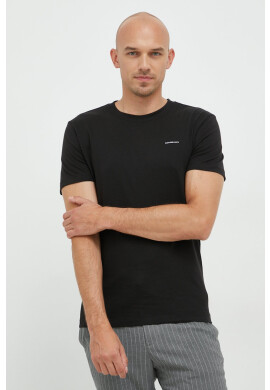 Calvin Klein Jeans Памучна тениска в черно с изчистен дизайн - Pepit.bg