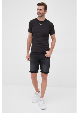 Calvin Klein Jeans Памучна тениска в черно с принт - Pepit.bg