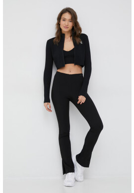 Calvin Klein Jeans Панталони в черно със стандартна кройка с висока талия - Pepit.bg