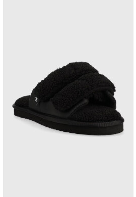 Calvin Klein Jeans Пантофи HOME SLIDE VELCRO SHEARLING в черно YW0YW00861 - Pepit.bg