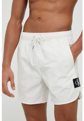 Calvin Klein Jeans Плувни шорти в бяло с принт - Pepit.bg