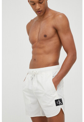 Calvin Klein Jeans Плувни шорти в бяло с принт - Pepit.bg