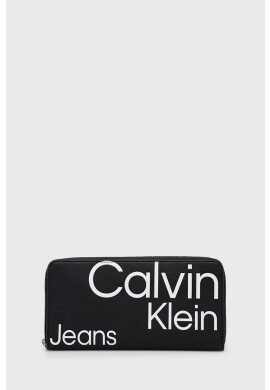 Calvin Klein Jeans Портмоне дамски в черно - Pepit.bg