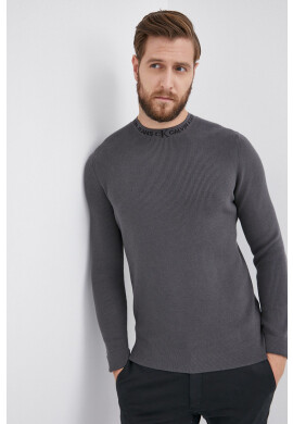 Calvin Klein Jeans Пуловер мъжки в сиво от топла материя - Pepit.bg