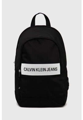 Calvin Klein Jeans Раница мъжка в черно голям размер с принт - Pepit.bg