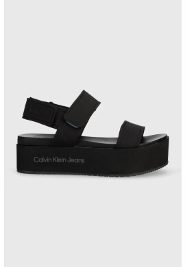 Calvin Klein Jeans Сандали FLATFORM SANDAL SOFTNY в черно с платформа YW0YW00965 - Pepit.bg