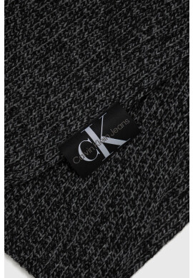 Calvin Klein Jeans Шал с вълна в черно с изчистен дизайн - Pepit.bg