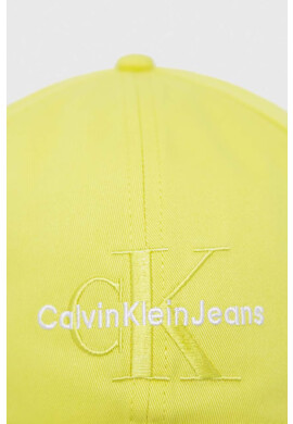 Calvin Klein Jeans Шапка в жълто с изчистен дизайн - Pepit.bg