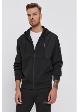 Calvin Klein Jeans Суичър мъжки в черно с принт - Pepit.bg