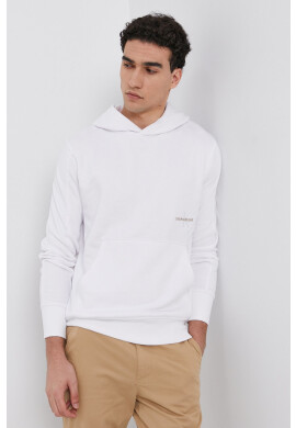 Calvin Klein Jeans Суичър мъжки в бяло с апликация - Pepit.bg