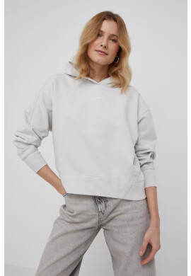 Calvin Klein Jeans Суичър дамски в сиво с изчистен дизайн - Pepit.bg