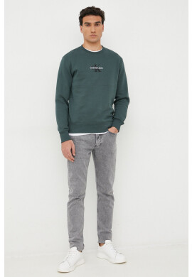 Calvin Klein Jeans Суичър в черно с качулка с изчистен дизайн - Pepit.bg